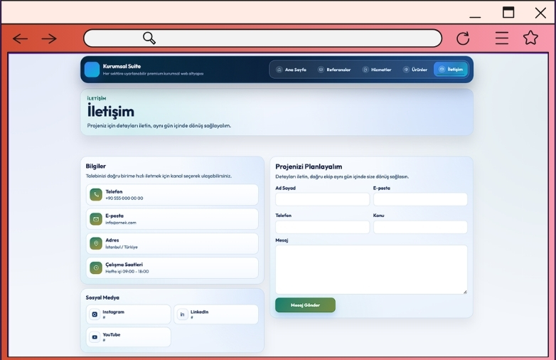 Kurumsal Tema SuiteBlue